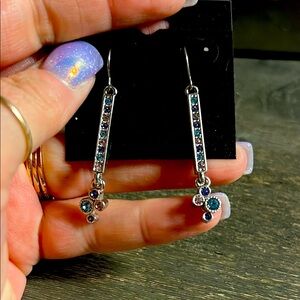 M4 M Elegant Silver multicolored Drop Earrings
